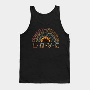 LOVE Equality Inclusion Kindness Diversity Hope Peace Tank Top